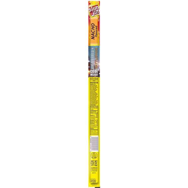 Slim Jim Giant Nacho Flavored Smoked Meat Snack Sticks .97 oz. Sticks, PK144 2620011740